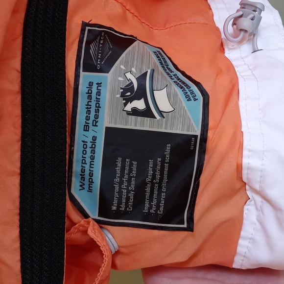 Women's Columbia Sportswear Interchange waterproof breathable white orange coat - Picture 14 of 14